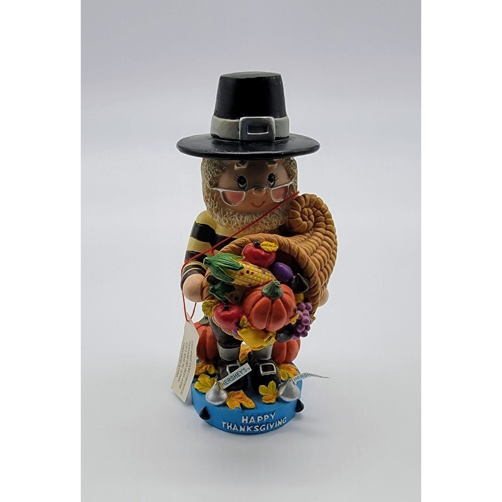 Hershey's Kurt Adler 2002 Happy Thanksgiving Cornucopia Fall Resin Figurine